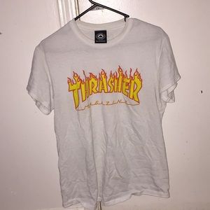 white TRASHER shirt